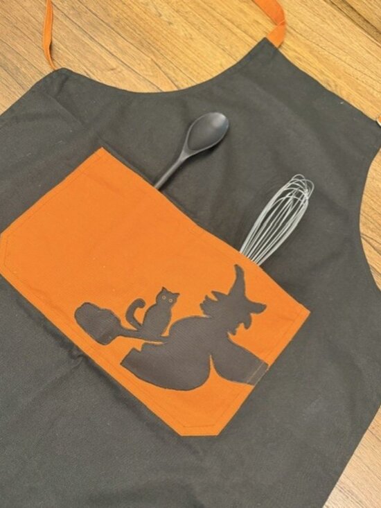 Other - Halloween Witch & Black Cat Bib Apron